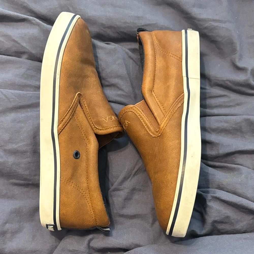Nautica Boys Tan Slip-On Loafers